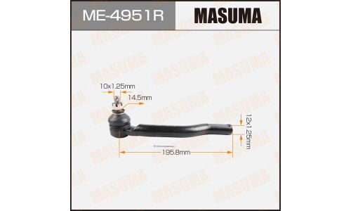 Наконечник рулевой тяги Masuma, правый, арт. ME-4951R