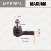 Наконечник рулевой тяги Masuma, левый, арт. ME-5281L