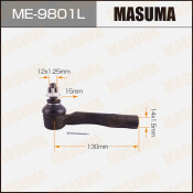 Наконечник рулевой тяги Masuma, левый, арт. ME-9801L