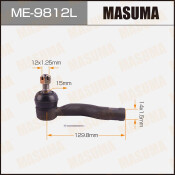 Наконечник рулевой тяги Masuma, левый, арт. ME-9812L