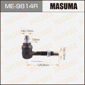 Наконечник задней поперечной регулируемой тяги Masuma, правый, арт. ME-9814R