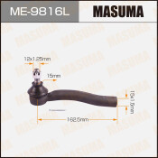 Наконечник рулевой тяги Masuma, левый, арт. ME-9816L