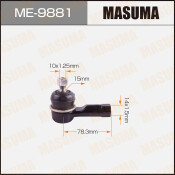 Наконечник рулевой тяги Masuma, арт. ME-9881
