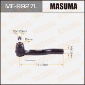 Наконечник рулевой тяги Masuma, левый, арт. ME-9927L