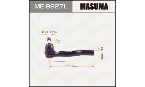 Наконечник рулевой тяги Masuma, левый, арт. ME-9927L
