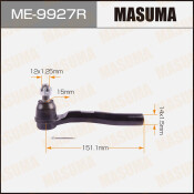 Наконечник рулевой тяги Masuma, правый, арт. ME-9927R
