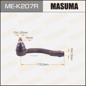 Наконечник рулевой тяги Masuma, правый, арт. ME-K207R