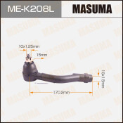 Наконечник рулевой тяги Masuma, левый, арт. ME-K208L