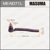Наконечник рулевой тяги Masuma, левый, арт. ME-N071L