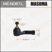 Наконечник рулевой тяги Masuma, левый, арт. ME-N081L