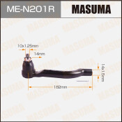 Наконечник рулевой тяги Masuma, арт. ME-N201R