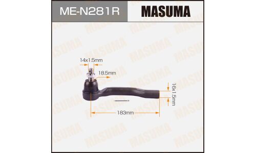 Наконечник рулевой тяги Masuma, для Nissan Pathfinder / Navara, арт. ME-N281R