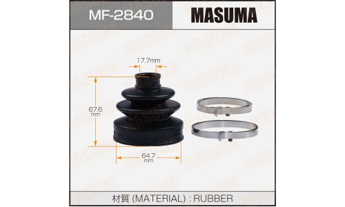 Пыльник ШРУСа Masuma, резина, арт. MF-2840