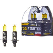 Лампа галогенная Avantech Fog Fighter H1 (P14.5s, T8), 12В, 55Вт (соответствует 100Вт), 3000К, комплект 2 шт, арт. AB3001