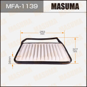 Фильтр воздушный Masuma A-1016, арт. MFA-1139
