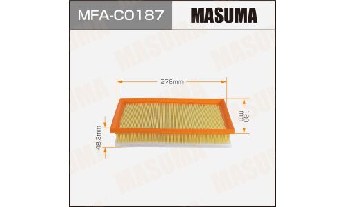 Воздушный фильтр MASUMA BAIC X35 (1/40)