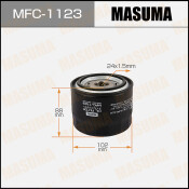 Фильтр масляный Masuma C-112, арт. MFC-1123 Фильтр масляный Masuma C-112, арт. MFC-1123
