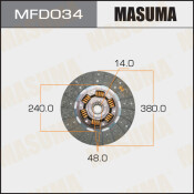 Диск сцепления Masuma (380х240х14х48мм), арт. MFD034