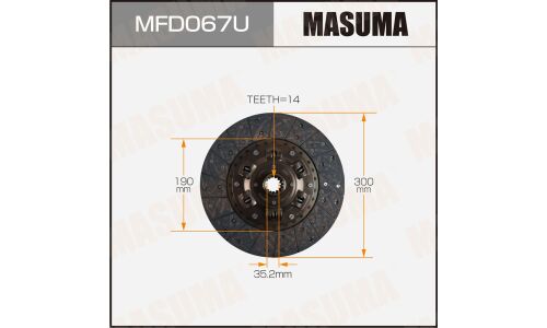 Диск сцепления Masuma (300х190х14х35.2мм), арт. MFD067U