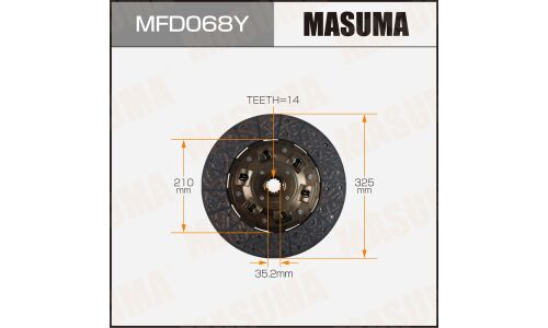 Диск сцепления Masuma (325х210х14х35.2мм), арт. MFD068Y