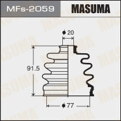 Пыльник привода Masuma, силикон, арт. MFs-2059