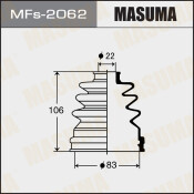 Пыльник привода Masuma, силикон, арт. MFs-2062