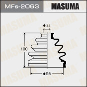 Пыльник привода Masuma, силикон, арт. MFs-2063