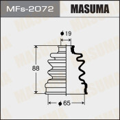 Пыльник привода Masuma, силикон, арт. MFs-2072