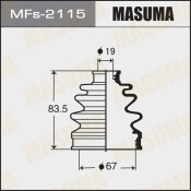 Пыльник привода Masuma, силикон, арт. MFs-2115