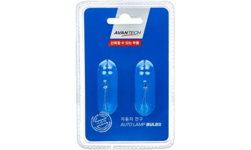 Лампа Avantech Autolamp Bulbs (без цоколя, T3.4), 14В, 1.12Вт, комплект 2 шт, арт. AIB1592P