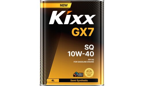 Масло моторное Kixx GX7 10w40, полусинтетическое, API SQ, для бензинового двигателя, 4л, арт. L218844TE1