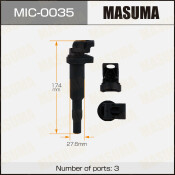 Катушка зажигания Masuma, арт. MIC-0035 Катушка зажигания Masuma, арт. MIC-0035