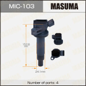 Катушка зажигания Masuma (1ZZFE / ZZT24# / ZZE124 / ZCA2#), арт. MIC-103 Катушка зажигания Masuma (1ZZFE / ZZT24# / ZZE124 / ZCA2#), арт. MIC-103