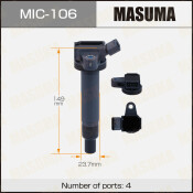 Катушка зажигания Masuma (2UZFE), арт. MIC-106 Катушка зажигания Masuma (2UZFE), арт. MIC-106