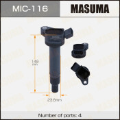 Катушка зажигания Masuma, для Toyota Crown / Mark II (1JZFSE), арт. MIC-116 Катушка зажигания Masuma, для Toyota Crown / Mark II (1JZFSE), арт. MIC-116