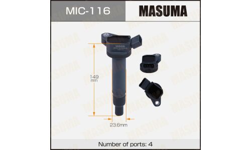 Катушка зажигания Masuma, для Toyota Crown / Mark II (1JZFSE), арт. MIC-116