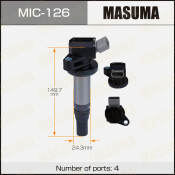 Катушка зажигания Masuma, для Toyota Passo, Subaru Pleo (1KRFE), арт. MIC-126