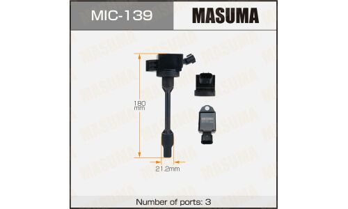 Катушка зажигания Masuma, для Toyota RAV4 (M20AFKS / A25A-FKS), арт. MIC-139