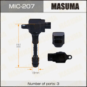 Катушка зажигания Masuma, для Nissan Patrol, арт. MIC-207 Катушка зажигания Masuma, для Nissan Patrol, арт. MIC-207