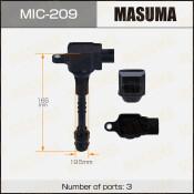 Катушка зажигания Masuma, для Nissan Primera / Sunny / Tino / Bluebird, арт. MIC-209 Катушка зажигания Masuma, для Nissan Primera / Sunny / Tino / Bluebird, арт. MIC-209