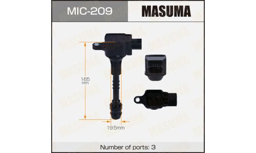 Катушка зажигания Masuma, для Nissan Primera / Sunny / Tino / Bluebird, арт. MIC-209