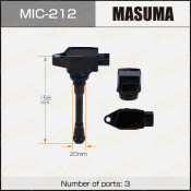 Катушка зажигания Masuma, для Infiniti QX60 Hybrid, Nissan Pathfinder (QR25DER), арт. MIC-212 Катушка зажигания Masuma, для Infiniti QX60 Hybrid, Nissan Pathfinder (QR25DER), арт. MIC-212