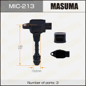 Катушка зажигания Masuma, для Nissan Micra / March (CR12DE / CR14DE), арт. MIC-213 Катушка зажигания Masuma, для Nissan Micra / March (CR12DE / CR14DE), арт. MIC-213
