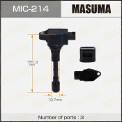 Катушка зажигания Masuma, для Infiniti QX70 / G37, Nissan Skyline (VQ37VHR / VK50VE), арт. MIC-214 Катушка зажигания Masuma, для Infiniti QX70 / G37, Nissan Skyline (VQ37VHR / VK50VE), арт. MIC-214