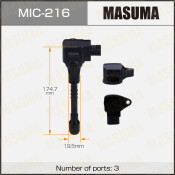 Катушка зажигания Masuma, для Infiniti QX56 / QX80, арт. MIC-216 Катушка зажигания Masuma, для Infiniti QX56 / QX80, арт. MIC-216