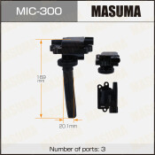 Катушка зажигания Masuma, для Mitsubishi Colt / Lancer / Pajero IO / Airtrek / FTO, арт. MIC-300 Катушка зажигания Masuma, для Mitsubishi Colt / Lancer / Pajero IO / Airtrek / FTO, арт. MIC-300