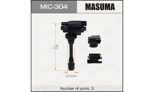 Катушка зажигания Masuma, для Mitsubishi Pajero IO / Airtrek, арт. MIC-304