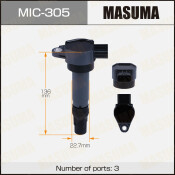 Катушка зажигания Masuma, для Mitsubishi Colt, арт. MIC-305 Катушка зажигания Masuma, для Mitsubishi Colt, арт. MIC-305
