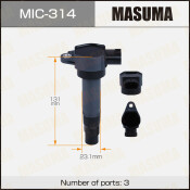 Катушка зажигания Masuma, для Mitsubishi i (3B20 / 3B20T), арт. MIC-314 Катушка зажигания Masuma, для Mitsubishi i (3B20 / 3B20T), арт. MIC-314