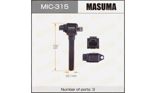 Катушка зажигания Masuma, для Mitsubishi Outlander (4B11 / 4B12 / 4J11 / 4J12), арт. MIC-315